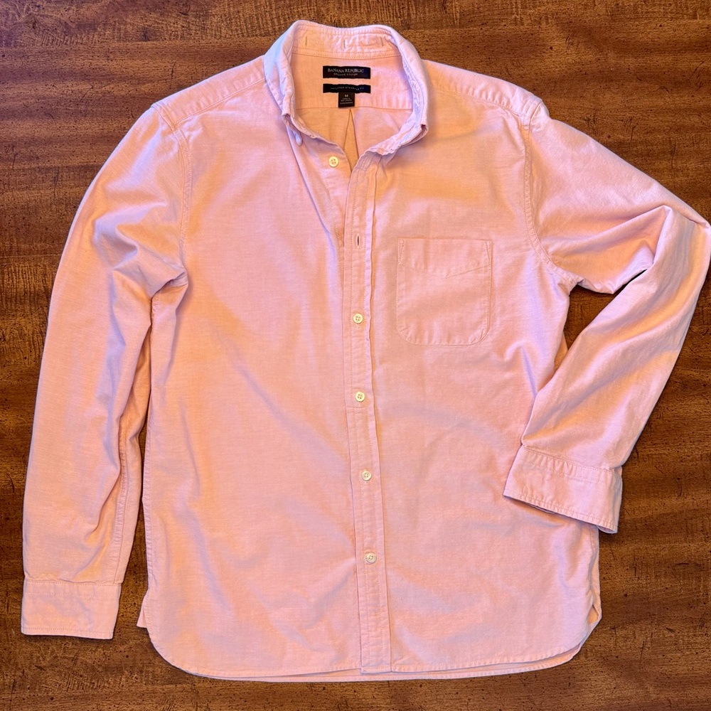 Banana Republic Soft Pink Button-Down Shirt